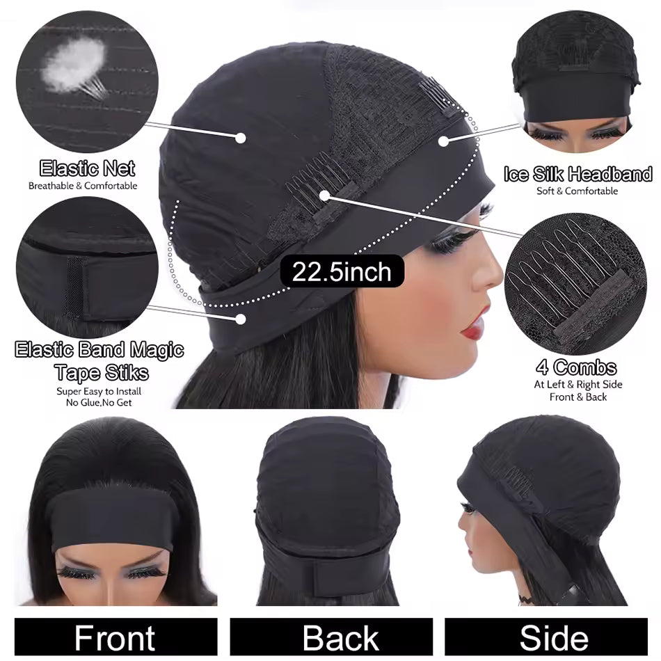 The Band Luxe – Human Hair (Headband Wig)