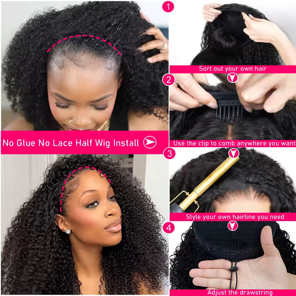 The Curl Woah - (Half Wig) Human Hair