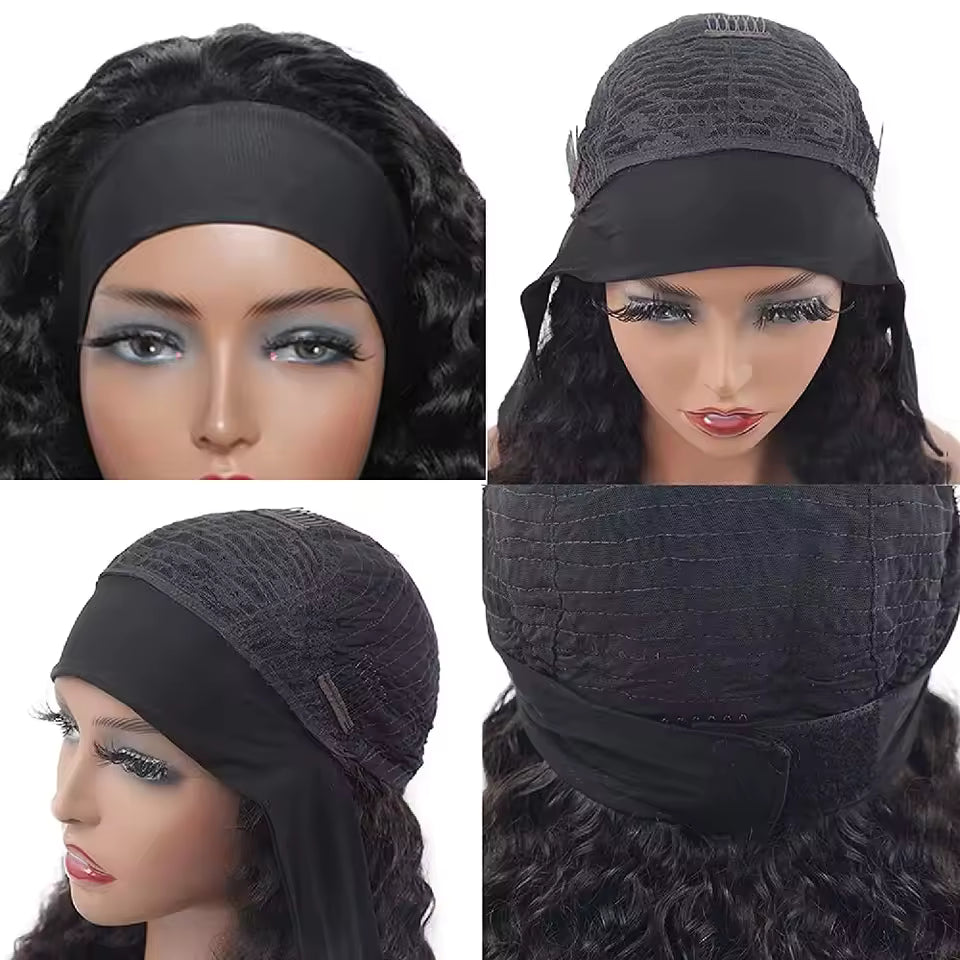 The Band Coco Wave - Human Hair (Headband Wig)